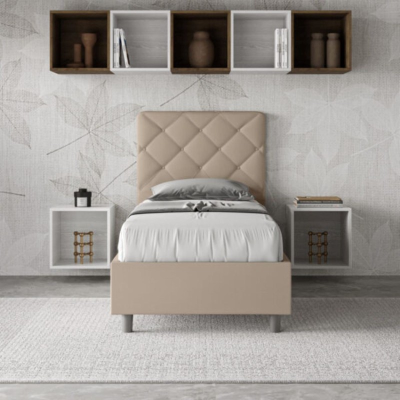 Letto Priya Singolo similpelle 80x190 cm