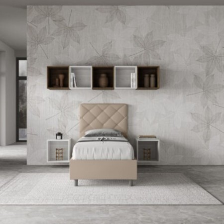 Letto Priya Singolo similpelle 80x190 cm