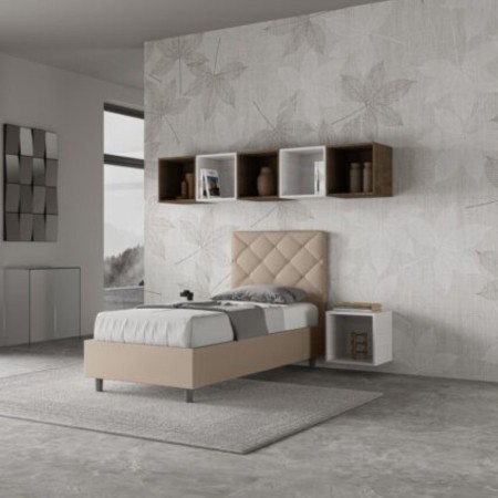 Letto Priya Singolo similpelle 80x190 cm