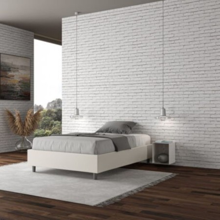 Letto una piazza e mezza similpelle Azelia 120×190 Letto una piazza e mezza similpelle Azelia 120×190