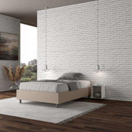 Letto una piazza e mezza similpelle Azelia 120×190