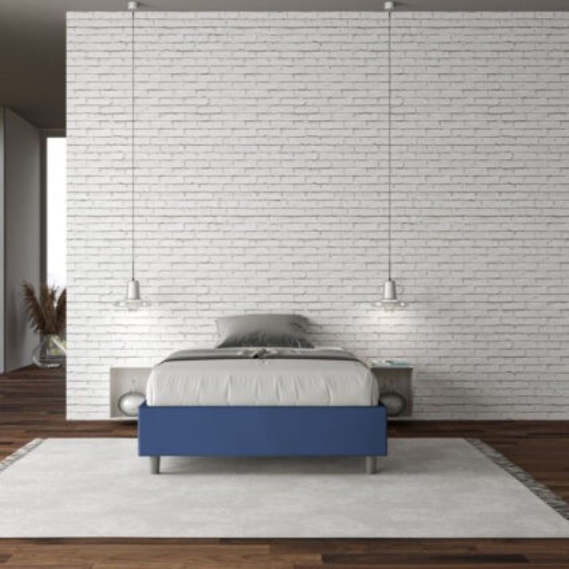 Letto una piazza e mezza similpelle Azelia 120×190 Letto una piazza e mezza similpelle Azelia 120×190