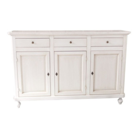 Credenza  Perfetta per arredare ingresso, soggiorno o sala, presenta un design shabby chic in arte povera.