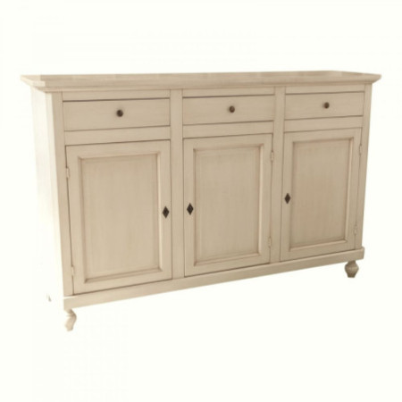 Credenza classica in legno avorio anticato: eleganza e stile
