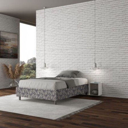 Letto una piazza e mezza tessuto Azelia 120×190