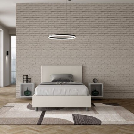 Letto una piazza e mezza similpelle Adele 120×190 Letto una piazza e mezza similpelle Adele 120×190