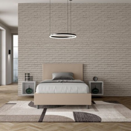 Letto una piazza e mezza similpelle Adele 120×190 Letto una piazza e mezza similpelle Adele 120×190