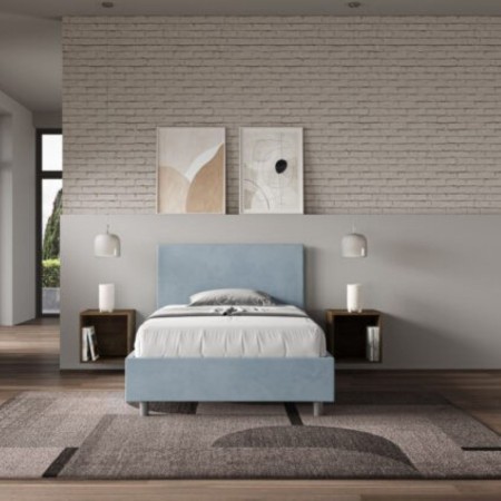 Letto una piazza e mezza microfibra Adele 120×190 Letto una piazza e mezza microfibra Adele 120×190