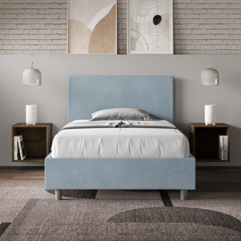 Letto una piazza e mezza microfibra Adele 120×190 Letto una piazza e mezza microfibra Adele 120×190