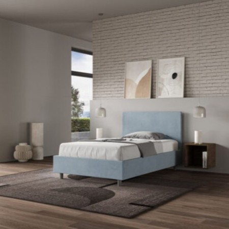 Letto una piazza e mezza microfibra Adele 120×190 Letto una piazza e mezza microfibra Adele 120×190
