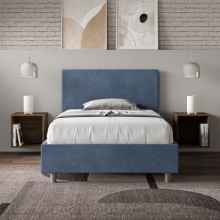 Letto una piazza e mezza microfibra Adele 120×190 Letto una piazza e mezza microfibra Adele 120×190