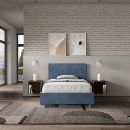 Letto una piazza e mezza microfibra Adele 120×190 Letto una piazza e mezza microfibra Adele 120×190