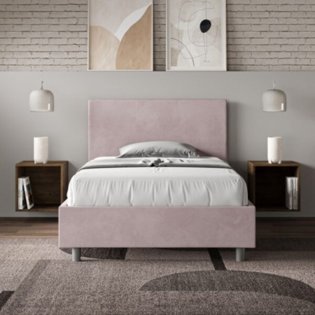 Letto una piazza e mezza microfibra Adele 120×190 Letto una piazza e mezza microfibra Adele 120×190