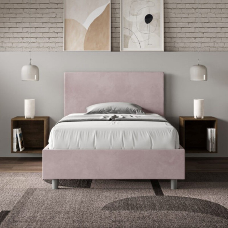 Letto una piazza e mezza microfibra Adele 120×190 Letto una piazza e mezza microfibra Adele 120×190