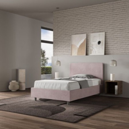 Letto una piazza e mezza microfibra Adele 120×190 Letto una piazza e mezza microfibra Adele 120×190