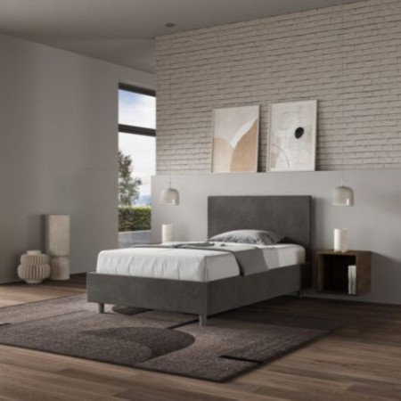 Letto una piazza e mezza microfibra Adele 120×190 Letto una piazza e mezza microfibra Adele 120×190