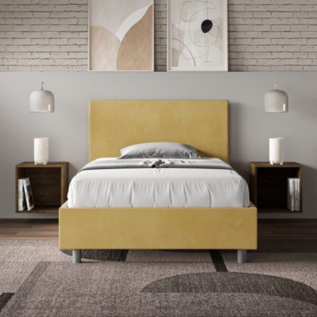 Letto una piazza e mezza microfibra Adele 120×190 Letto una piazza e mezza microfibra Adele 120×190