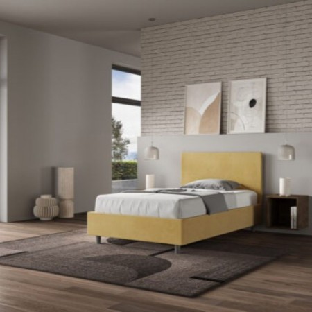 Letto una piazza e mezza microfibra Adele 120×190 Letto una piazza e mezza microfibra Adele 120×190