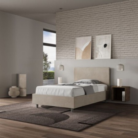 Letto una piazza e mezza microfibra Adele 120×190 Letto una piazza e mezza microfibra Adele 120×190
