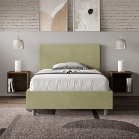 Letto una piazza e mezza microfibra Adele 120×190 Letto una piazza e mezza microfibra Adele 120×190