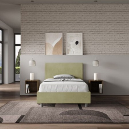 Letto una piazza e mezza microfibra Adele 120×190 Letto una piazza e mezza microfibra Adele 120×190