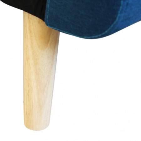 Divano con Penisola Letto BLU MELANGE struttura in metallo e legno