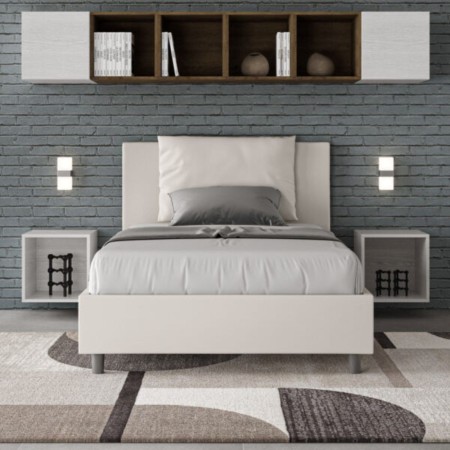 Letto una piazza e mezza similpelle Antea 120×190