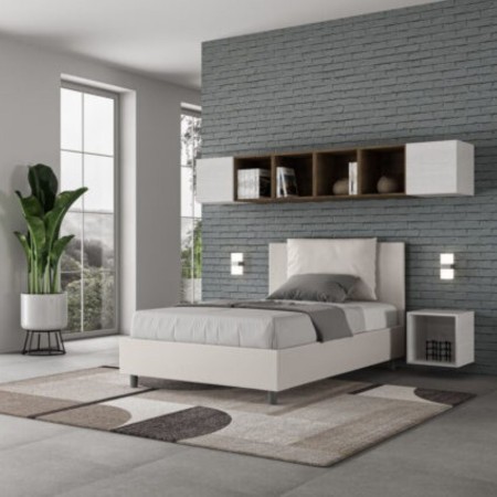 Letto una piazza e mezza similpelle Antea 120×190