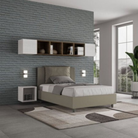 Letto una piazza e mezza similpelle Antea 120×190