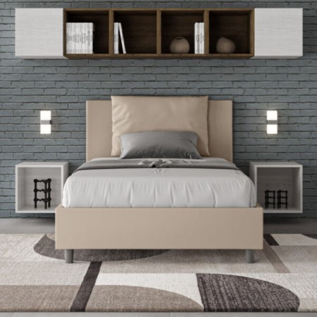 Letto una piazza e mezza similpelle Antea 120×190