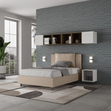 Letto una piazza e mezza similpelle Antea 120×190