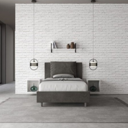 Letto una piazza e mezza microfibra Antea 120×190