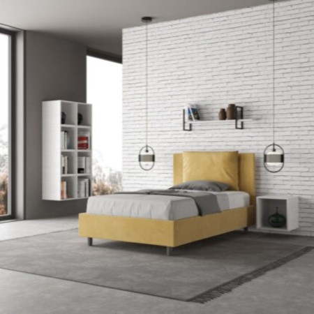 Letto una piazza e mezza microfibra Antea 120×190