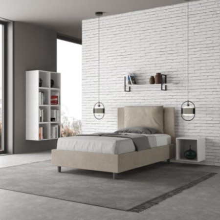 Letto una piazza e mezza microfibra Antea 120×190