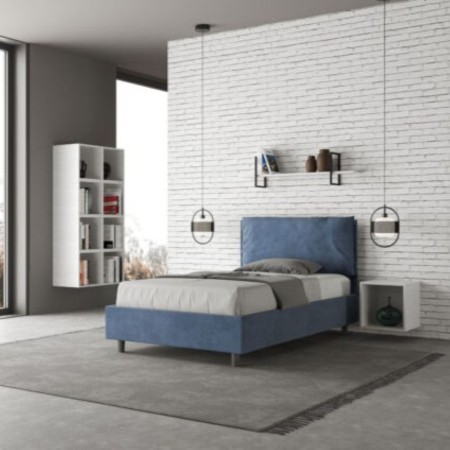 Letto una piazza e mezza microfibra Antea con cuscino largo 120×190