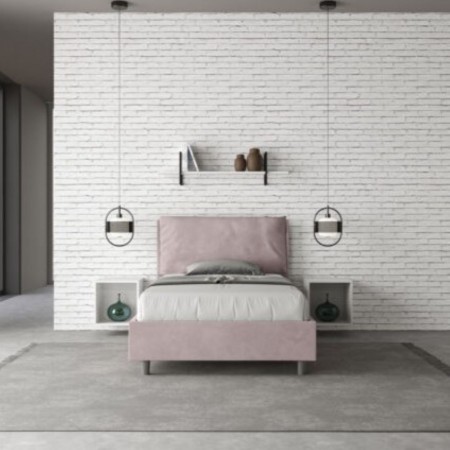 Letto una piazza e mezza microfibra Antea con cuscino largo 120×190