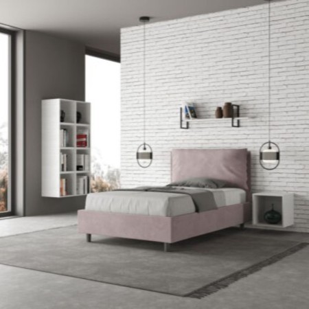 Letto una piazza e mezza microfibra Antea con cuscino largo 120×190