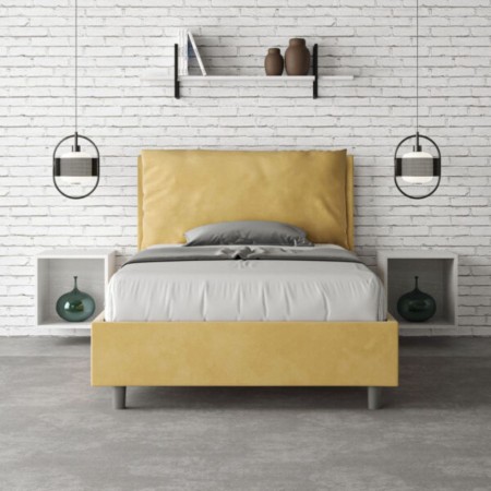 Letto una piazza e mezza microfibra Antea con cuscino largo 120×190