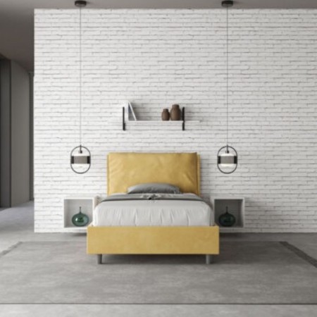 Letto una piazza e mezza microfibra Antea con cuscino largo 120×190