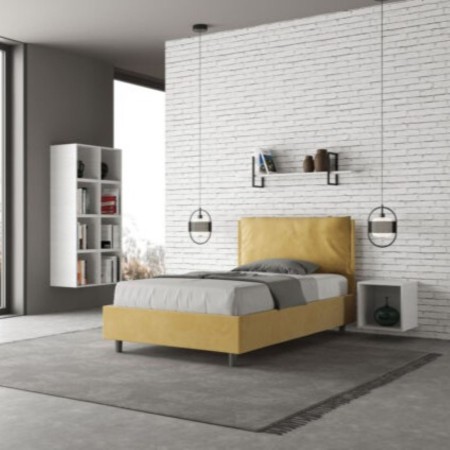 Letto una piazza e mezza microfibra Antea con cuscino largo 120×190