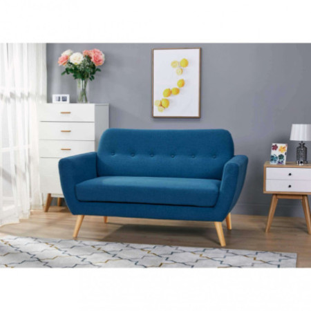 Divano 2 posti BLU struttura in legno