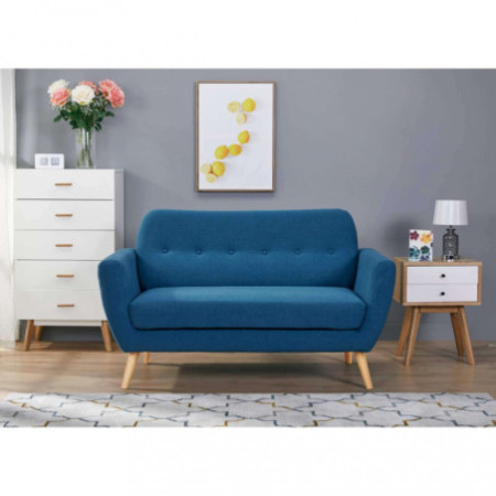 Divano 2 posti BLU struttura in legno