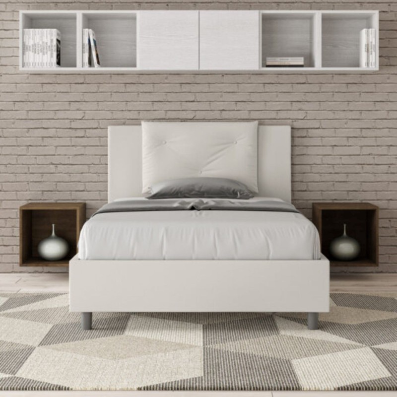 Letto una piazza e mezza similpelle Appia 120×190