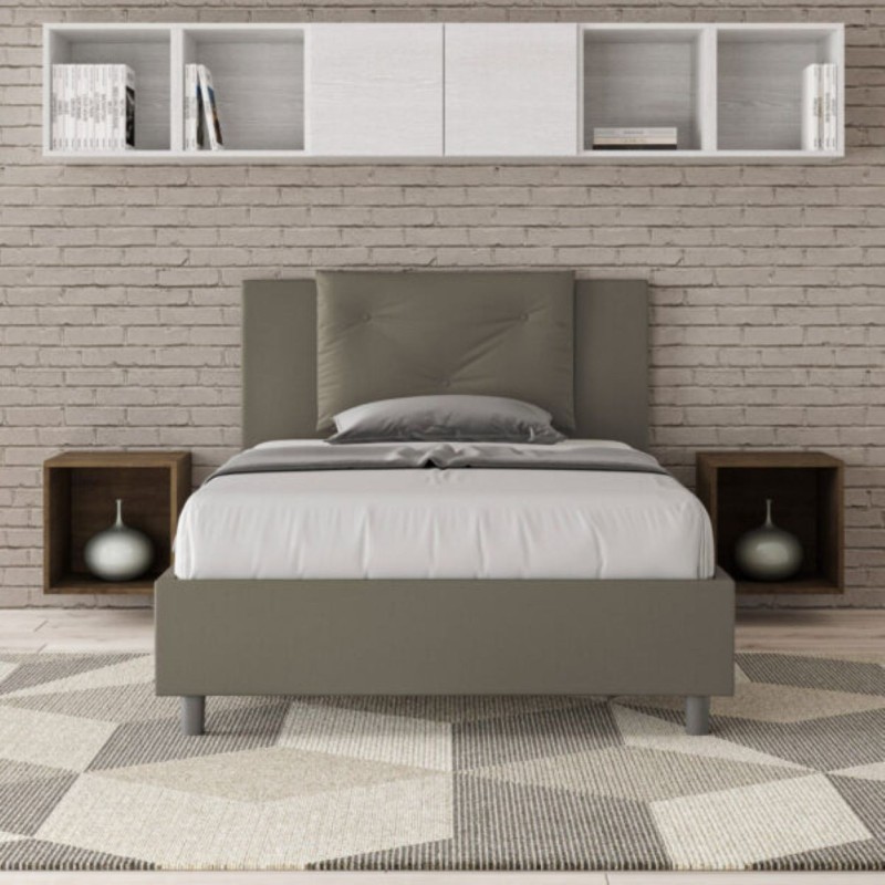Letto una piazza e mezza similpelle Appia 120×190