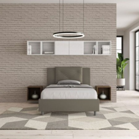 Letto una piazza e mezza similpelle Appia 120×190
