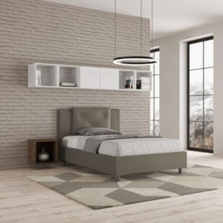 Letto una piazza e mezza similpelle Appia 120×190