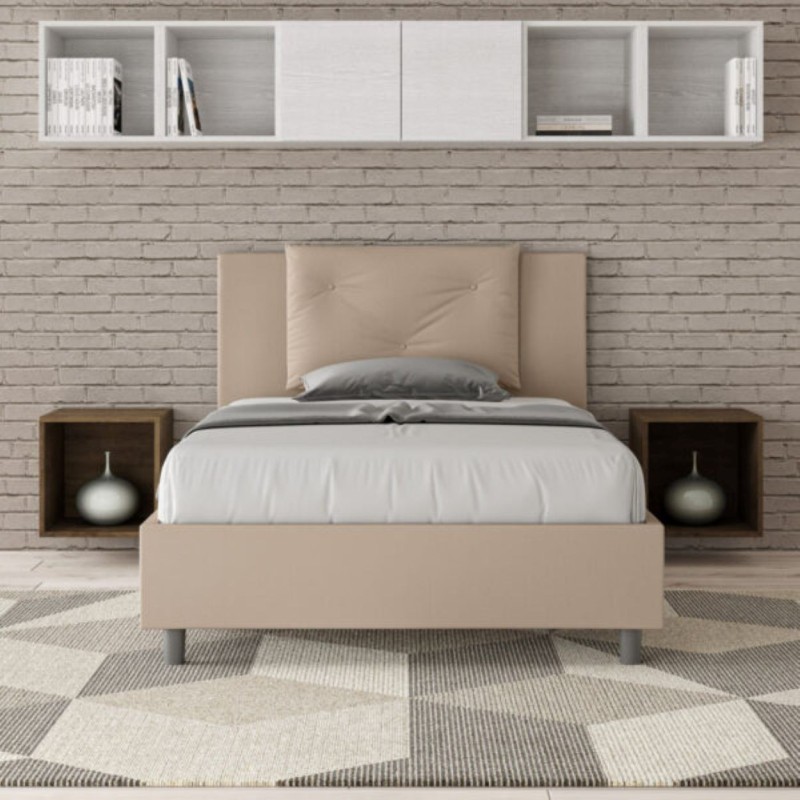 Letto una piazza e mezza similpelle Appia 120×190