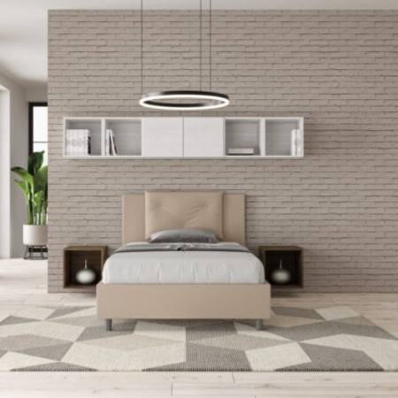 Letto una piazza e mezza similpelle Appia 120×190