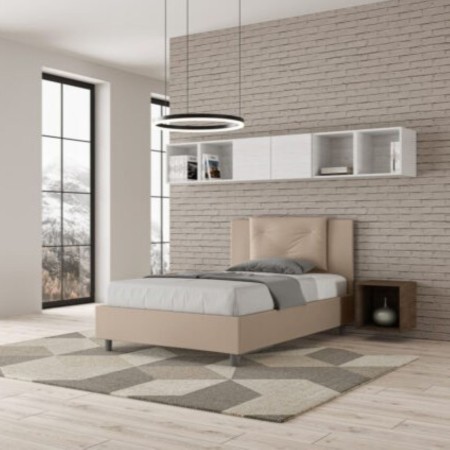 Letto una piazza e mezza similpelle Appia 120×190