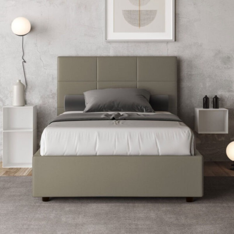 Letto una piazza e mezza similpelle Mika 120×190